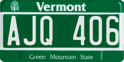 VT license plate AJQ406