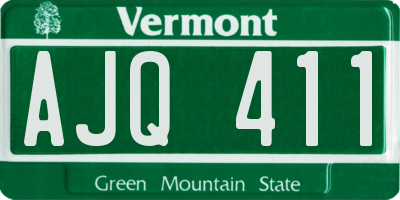 VT license plate AJQ411