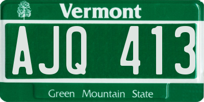 VT license plate AJQ413