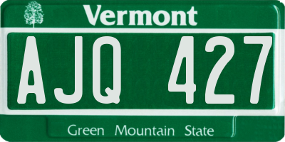 VT license plate AJQ427