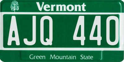 VT license plate AJQ440