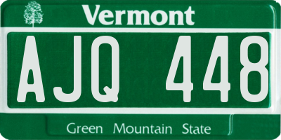 VT license plate AJQ448