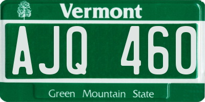 VT license plate AJQ460