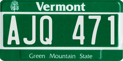 VT license plate AJQ471