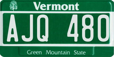 VT license plate AJQ480