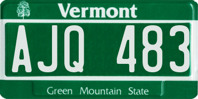 VT license plate AJQ483