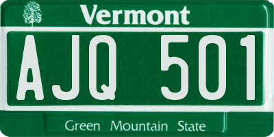 VT license plate AJQ501
