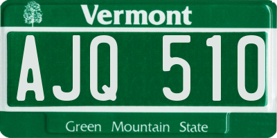 VT license plate AJQ510