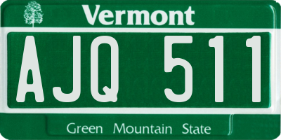 VT license plate AJQ511