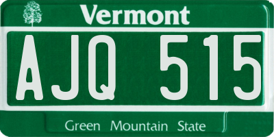 VT license plate AJQ515