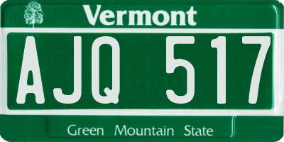 VT license plate AJQ517