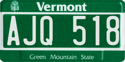 VT license plate AJQ518