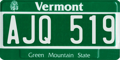 VT license plate AJQ519