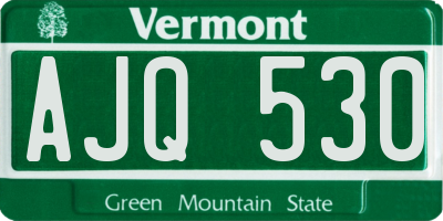 VT license plate AJQ530