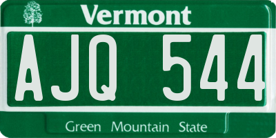 VT license plate AJQ544