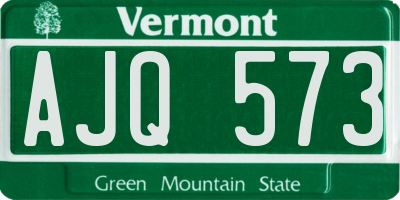 VT license plate AJQ573