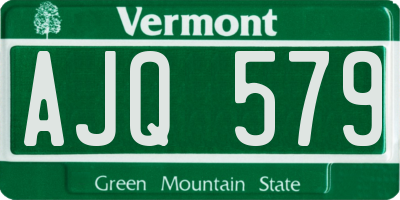 VT license plate AJQ579
