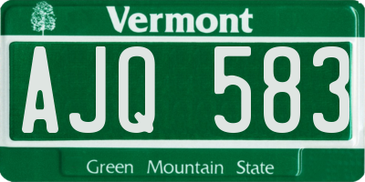 VT license plate AJQ583