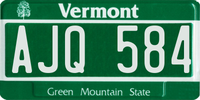 VT license plate AJQ584