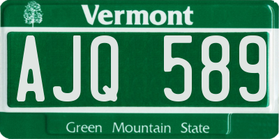 VT license plate AJQ589