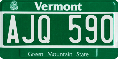 VT license plate AJQ590