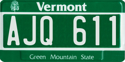 VT license plate AJQ611