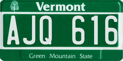 VT license plate AJQ616