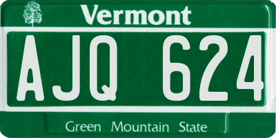 VT license plate AJQ624