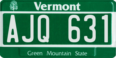 VT license plate AJQ631