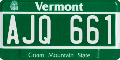VT license plate AJQ661