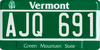 VT license plate AJQ691