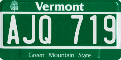 VT license plate AJQ719