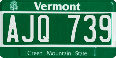 VT license plate AJQ739