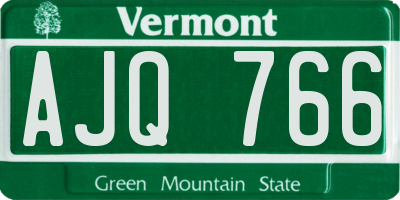 VT license plate AJQ766