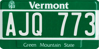 VT license plate AJQ773