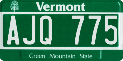 VT license plate AJQ775