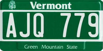 VT license plate AJQ779