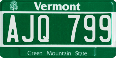 VT license plate AJQ799
