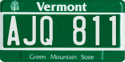 VT license plate AJQ811