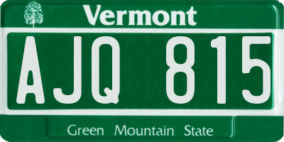 VT license plate AJQ815