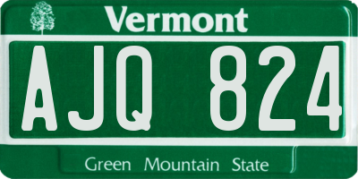 VT license plate AJQ824