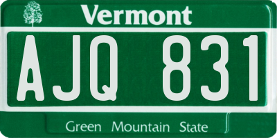 VT license plate AJQ831