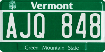 VT license plate AJQ848