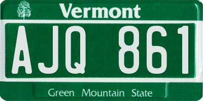 VT license plate AJQ861