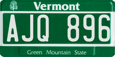 VT license plate AJQ896