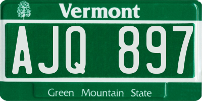 VT license plate AJQ897