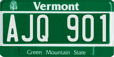 VT license plate AJQ901