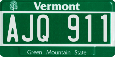 VT license plate AJQ911