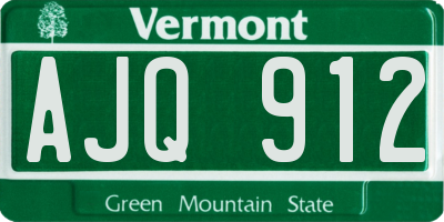 VT license plate AJQ912
