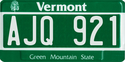 VT license plate AJQ921